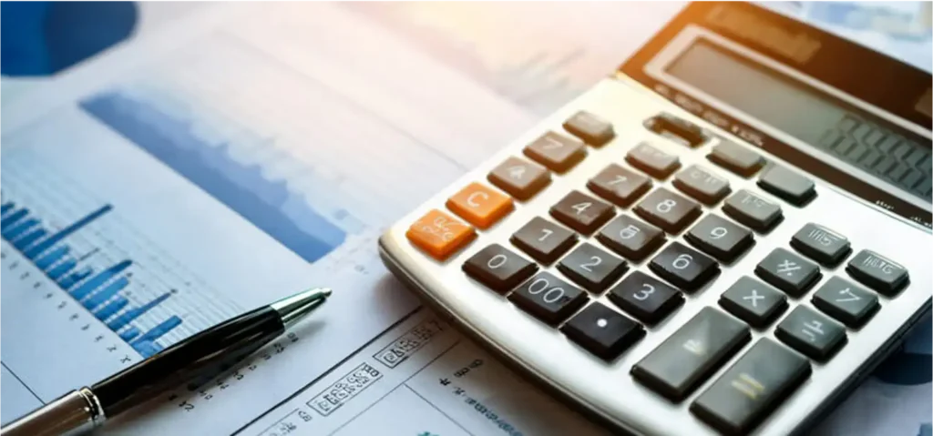 calculator showing prop firm calculations